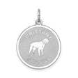 Sterling Silver Brittany Spaniel Pendant with Dog Silhouette, Unisex Pet Lover Charm
