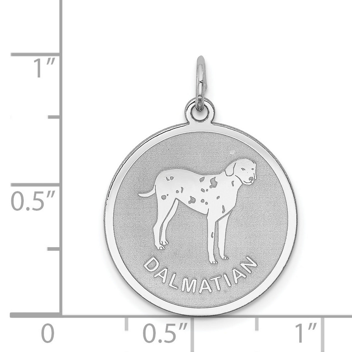 Sterling Silver Dalmatian Dog Pendant, Silhouette with Text, Pet Memorial Charm