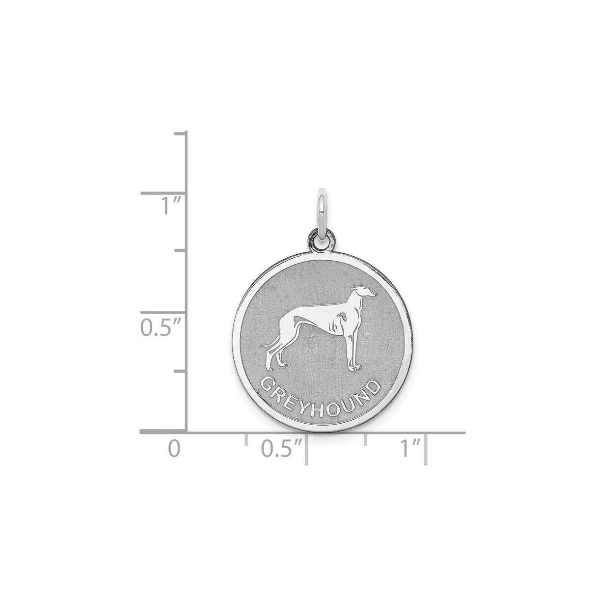 Sterling Silver Greyhound Pendant with Dog Silhouette, Pet Memorial Jewelry for Unisex Wear