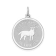 Sterling Silver Labrador Retriever Pendant with Dog Motif, Unisex Charm for Necklace or Bracelet