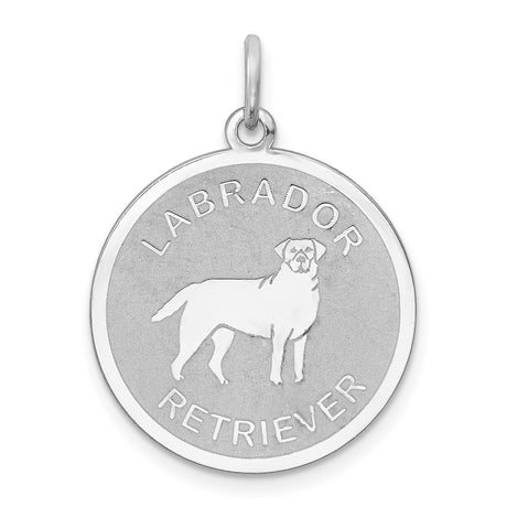 Sterling Silver Labrador Retriever Pendant with Dog Motif, Unisex Charm for Necklace or Bracelet
