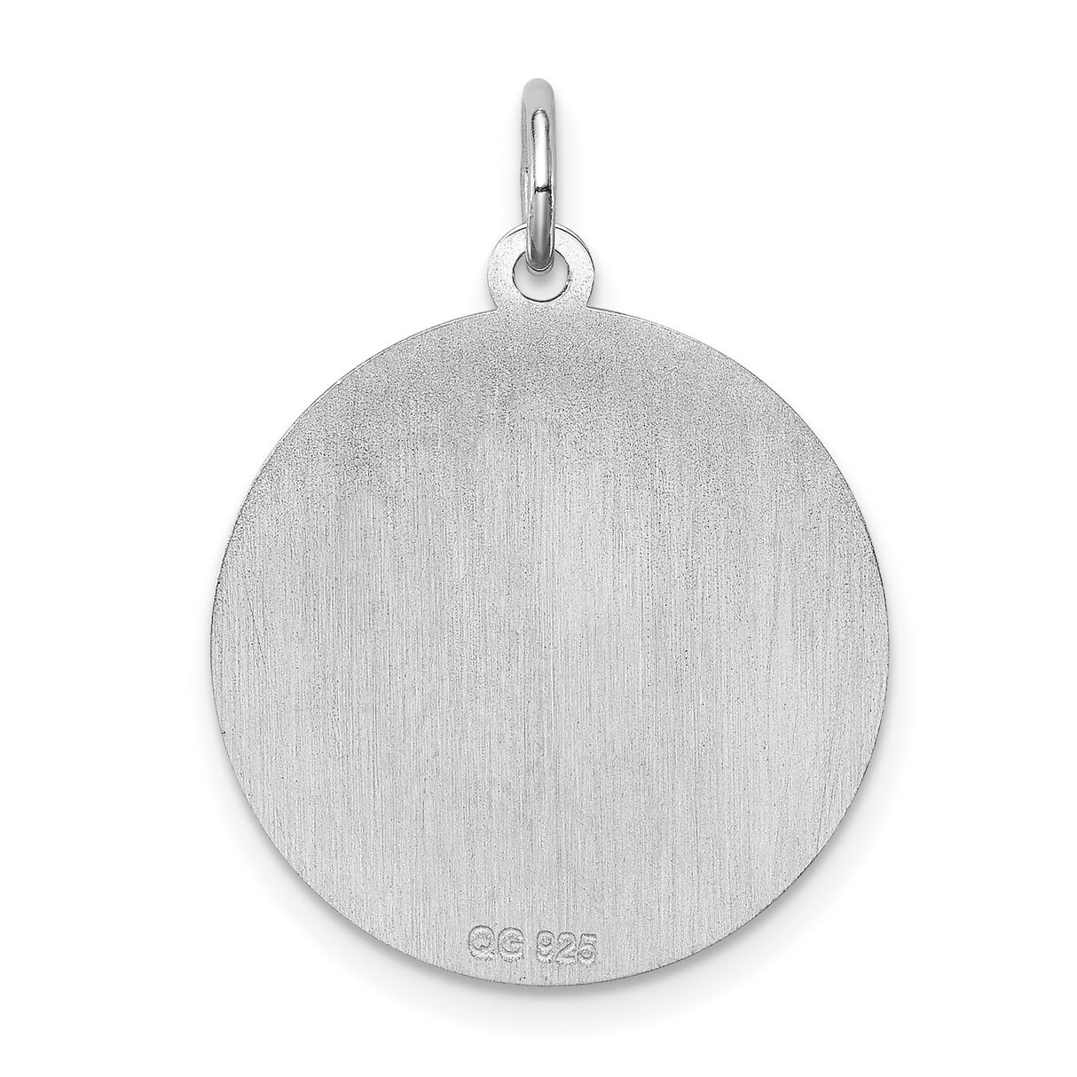 Sterling Silver Pendant with Etched Pekingese Dog Medallion, Pet Memorial Charm