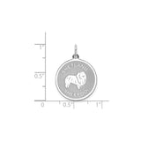 Sterling Silver Pendant with Shetland Sheepdog Silhouette, Dog Charm for Women