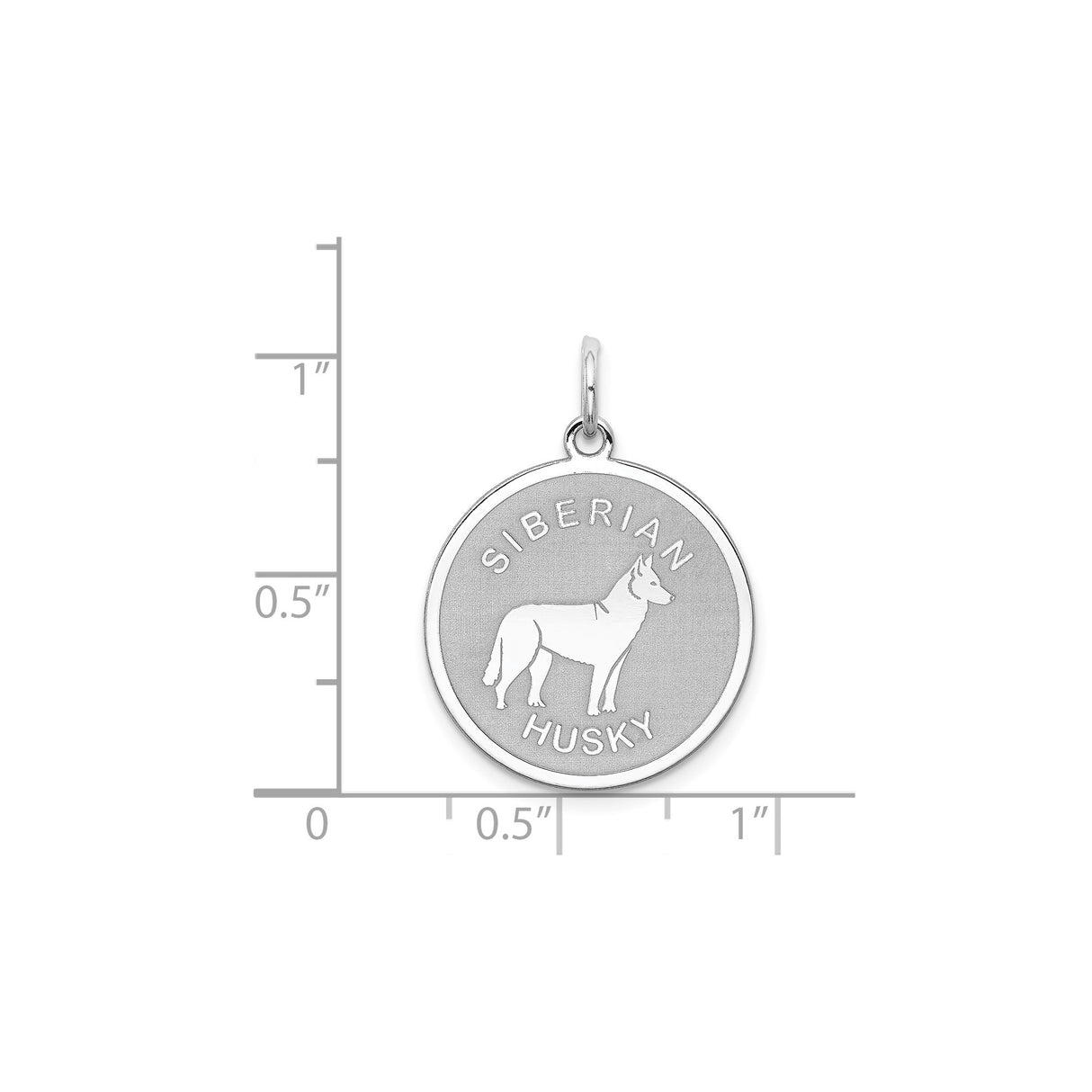 Sterling Silver Husky Pendant with Dog Silhouette, Siberian Husky Charm for Pet Lovers