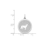 Sterling Silver Husky Pendant with Dog Silhouette, Siberian Husky Charm for Pet Lovers