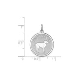 Sterling Silver Weimaraner Dog Pendant, Breed Name Charm, Pet Tribute Jewelry