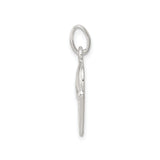 Sterling Silver Basketball Pendant with Ball Through Hoop, Unisex Sports Charm