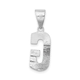 Sterling Silver Pendant, Textured Letter G Alphabet Charm, Unisex Initial Jewelry