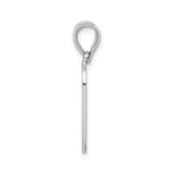 Sterling Silver Number Zero Pendant, Textured Numeric Charm for Necklace or Bracelet