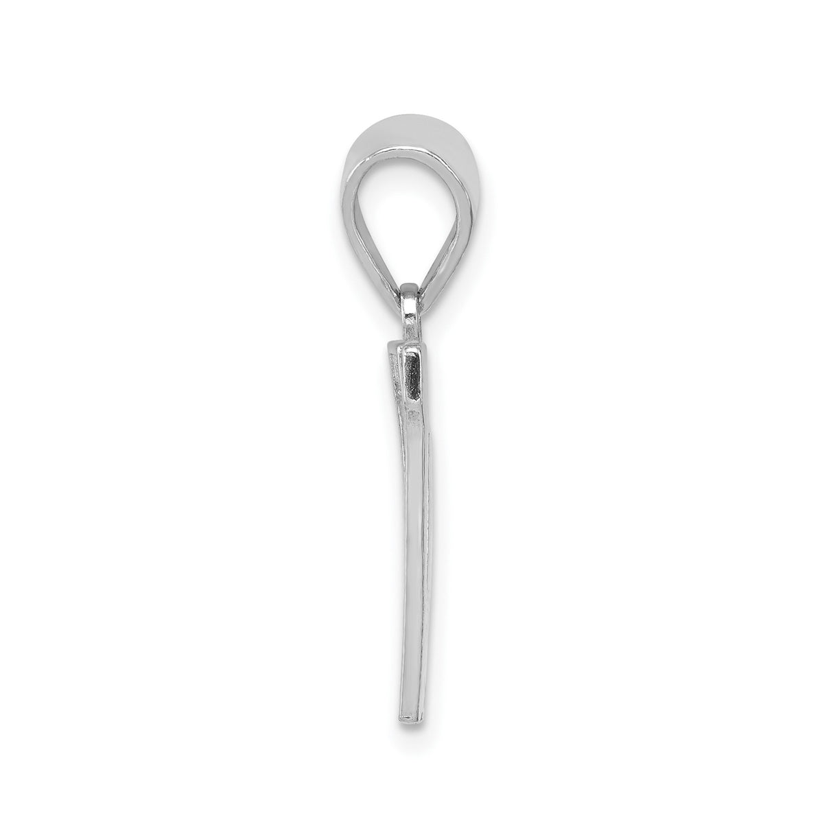 Sterling Silver W Initial Pendant, Textured Finish Letter Charm, Unisex Monogram Jewelry