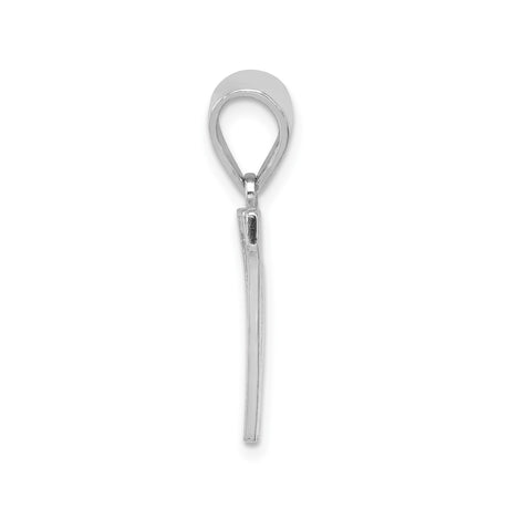 Sterling Silver W Initial Pendant, Textured Finish Letter Charm, Unisex Monogram Jewelry