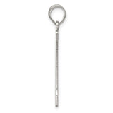 Sterling Silver Letter A Pendant with Crosshatch Texture, Unisex Initial Charm
