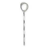 Sterling Silver Initial B Pendant with Diamond Cut Textured Design, Unisex Letter Charm