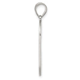 Sterling Silver C Pendant, Diamond-Cut Textured Uppercase Letter Charm for Unisex Wear
