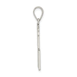Sterling Silver Initial L Pendant, Textured Basketweave Letter Charm for Women or Unisex Wear