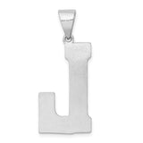 Sterling Silver Initial L Pendant, Textured Basketweave Letter Charm for Women or Unisex Wear