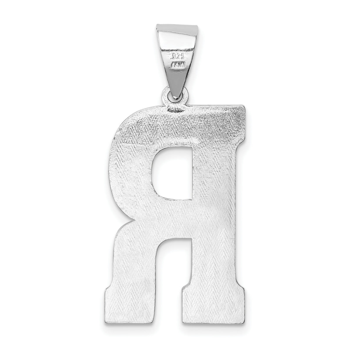 Initial R Charm Pendant in Real 925 Sterling Silver