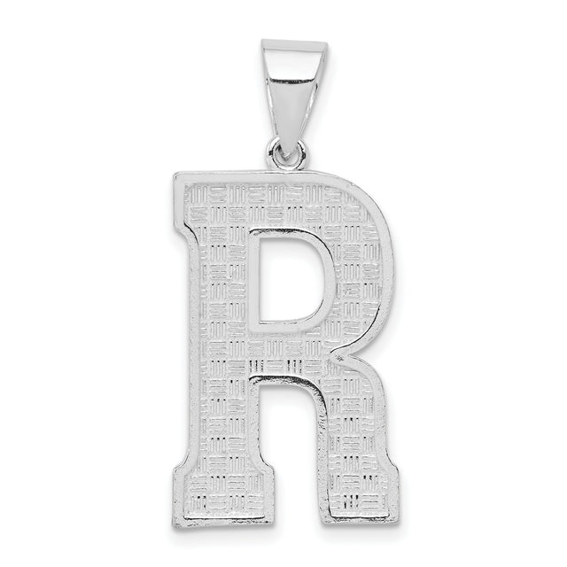 Initial R Charm Pendant in Real 925 Sterling Silver
