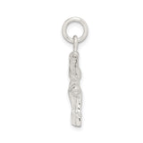Sterling Silver Gymnast Pendant with Female Handstand on Balance Beam , Athletic Charm Jewelry