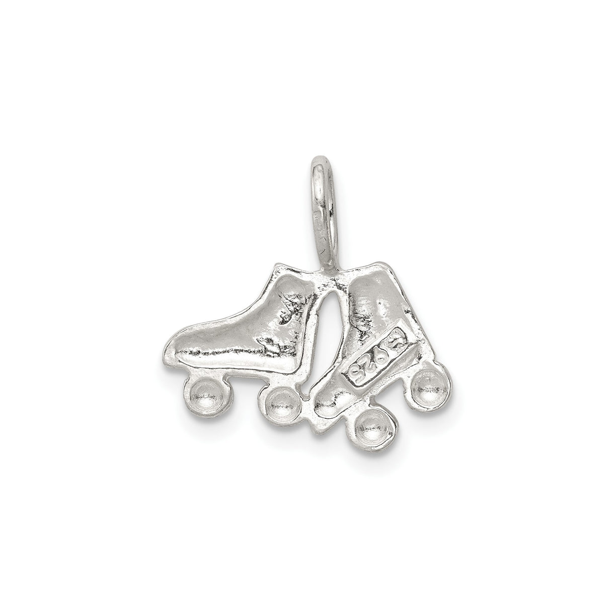 Sterling Silver Roller Skate Pendant Charm, Vintage Double Skates Design, Retro Skater Jewelry