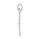 Sterling Silver Martial Arts Pendant with High Kick Pose, Karate or Taekwondo Charm