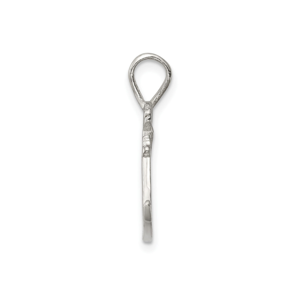 Sterling Silver Skier Pendant with Ski Poles and Skis, Winter Sports Theme