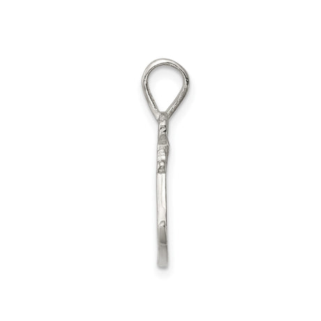 Sterling Silver Skier Pendant with Ski Poles and Skis, Winter Sports Theme