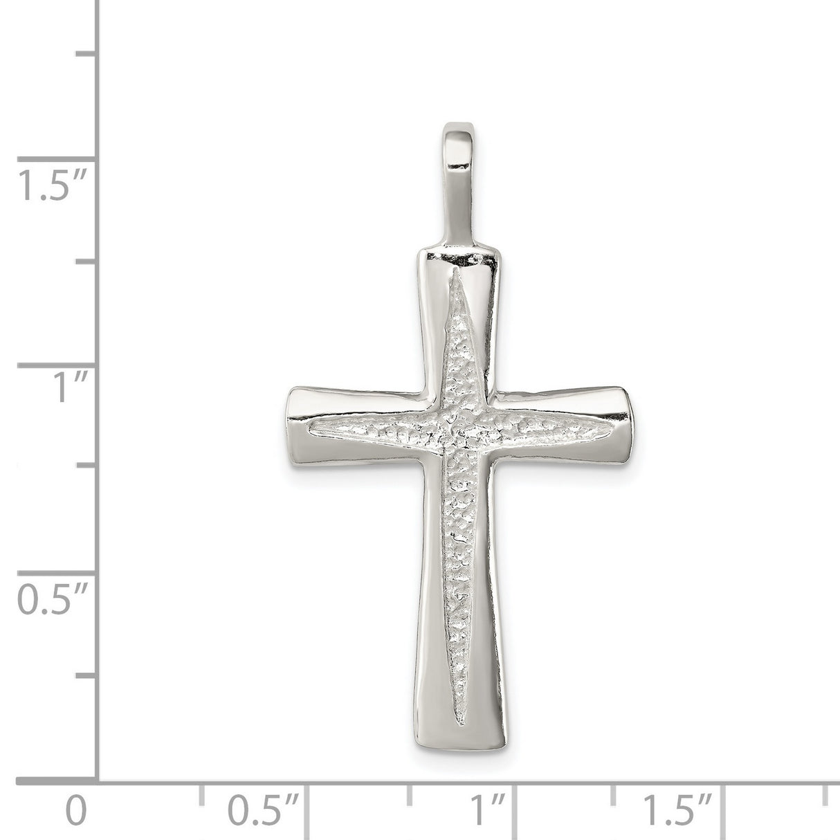 Cross Charm Pendant in Real 925 Sterling Silver