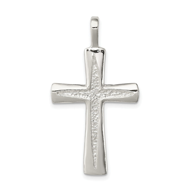 Cross Charm Pendant in Real 925 Sterling Silver