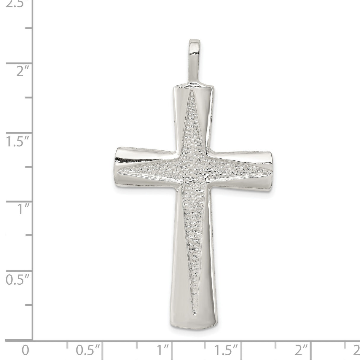 Cross Charm Pendant in Real 925 Sterling Silver