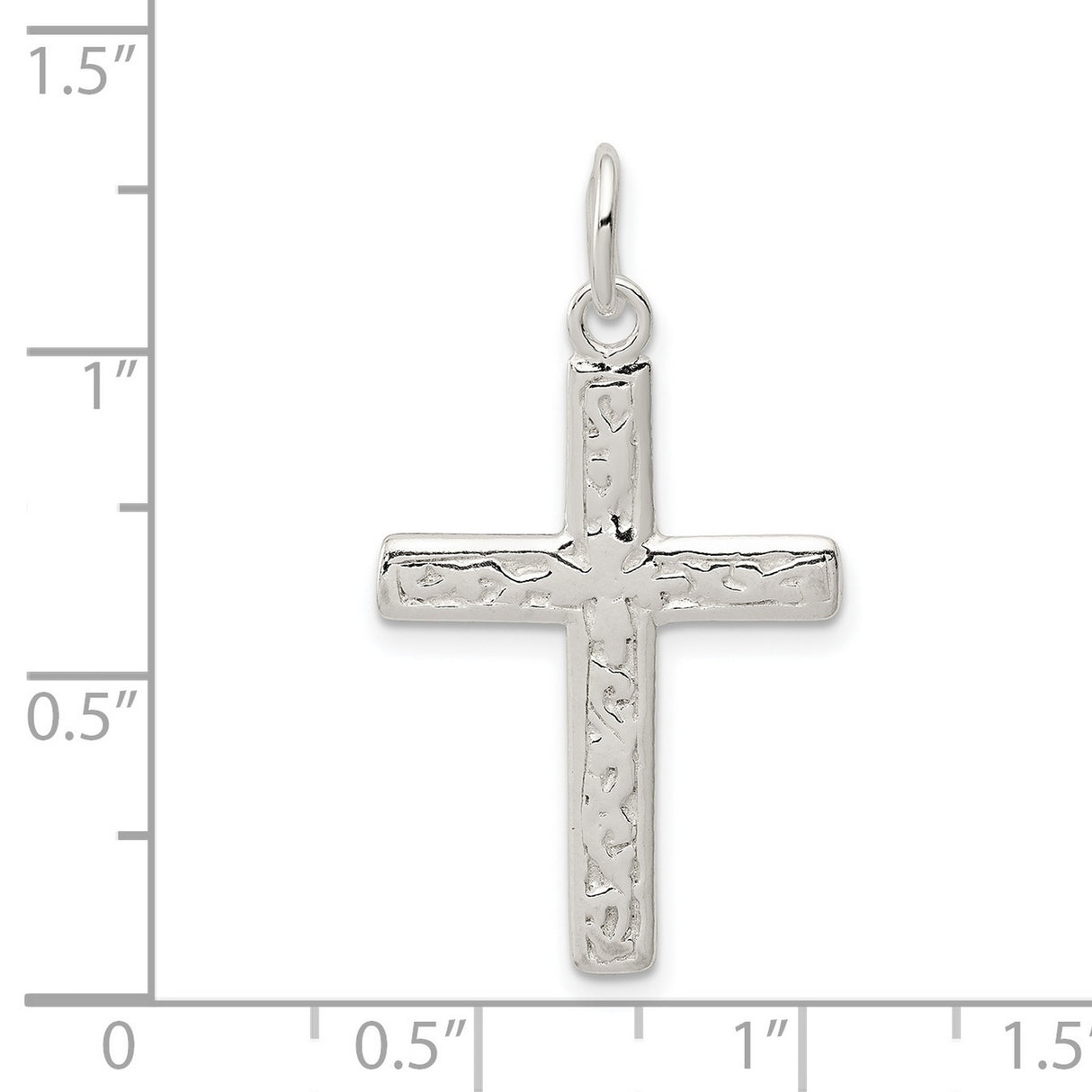 Cross Charm Pendant in Real 925 Sterling Silver