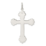 Sterling Silver Fleur-de-Lis Cross Pendant with INRI Detail for Men and Women