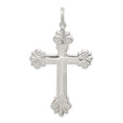 Sterling Silver Fleur-de-Lis Cross Pendant with INRI Detail for Men and Women
