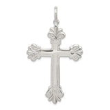 Sterling Silver Fleur-de-Lis Cross Pendant with INRI Detail for Men and Women