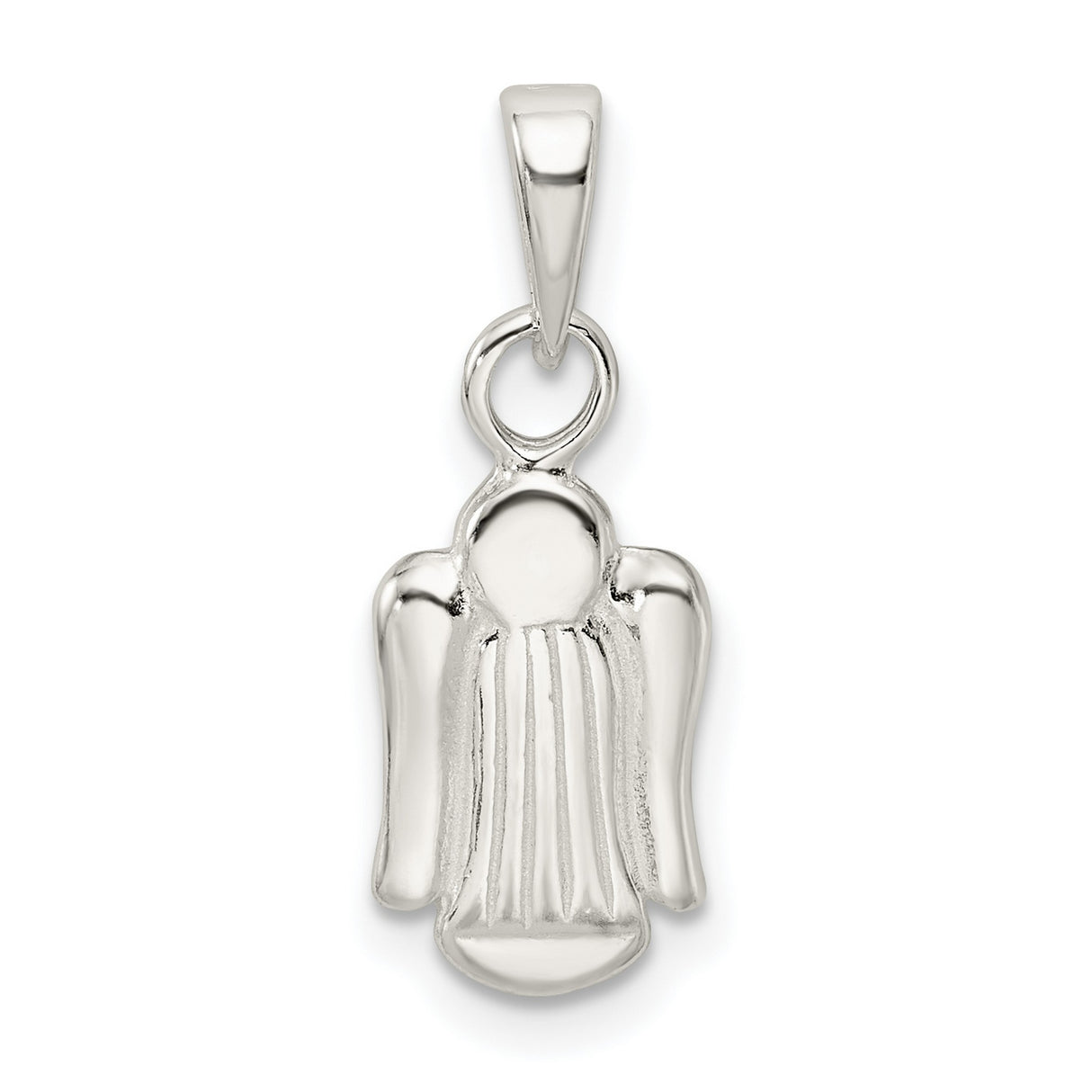 3-D Angel Charm Pendant in Real 925 Sterling Silver