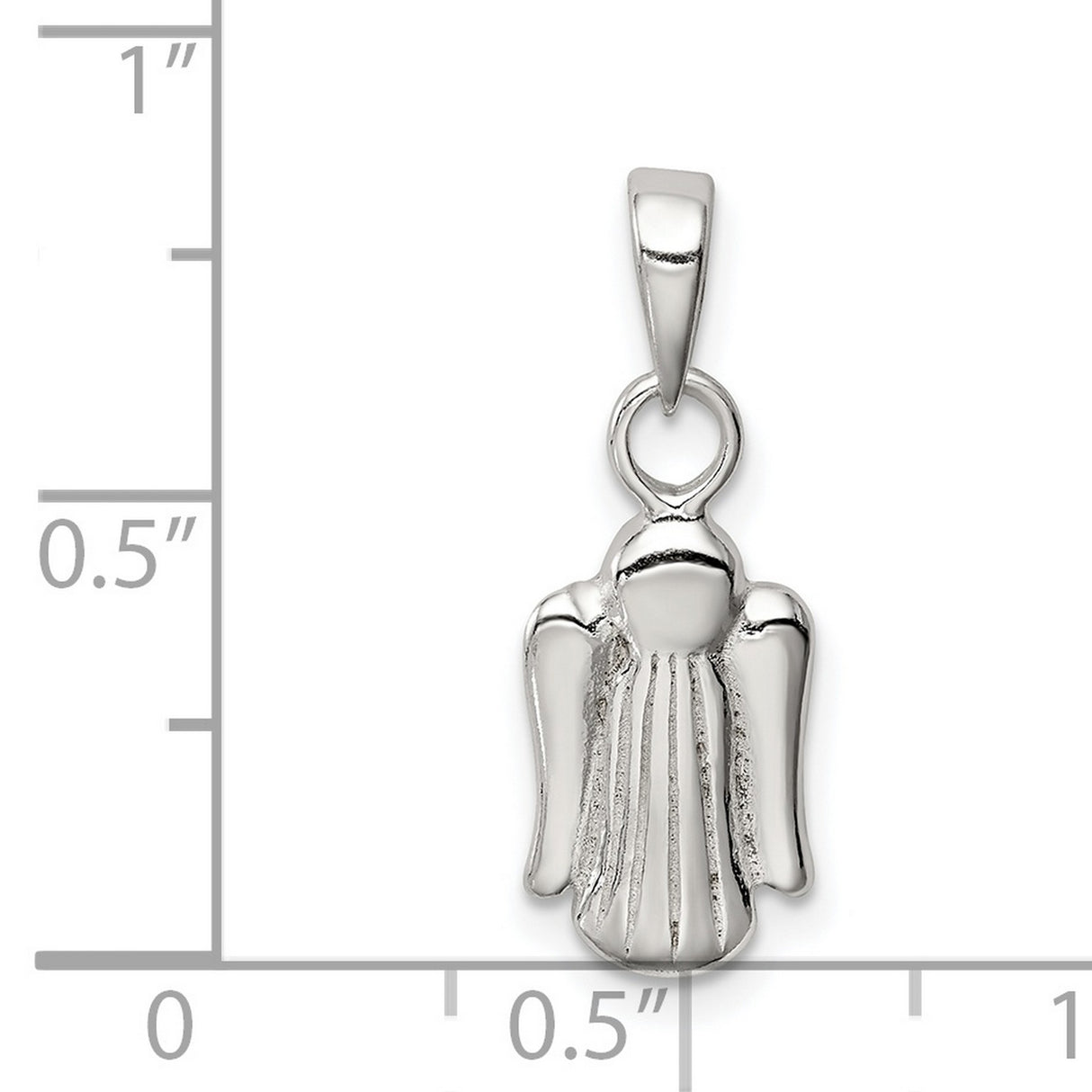 3-D Angel Charm Pendant in Real 925 Sterling Silver