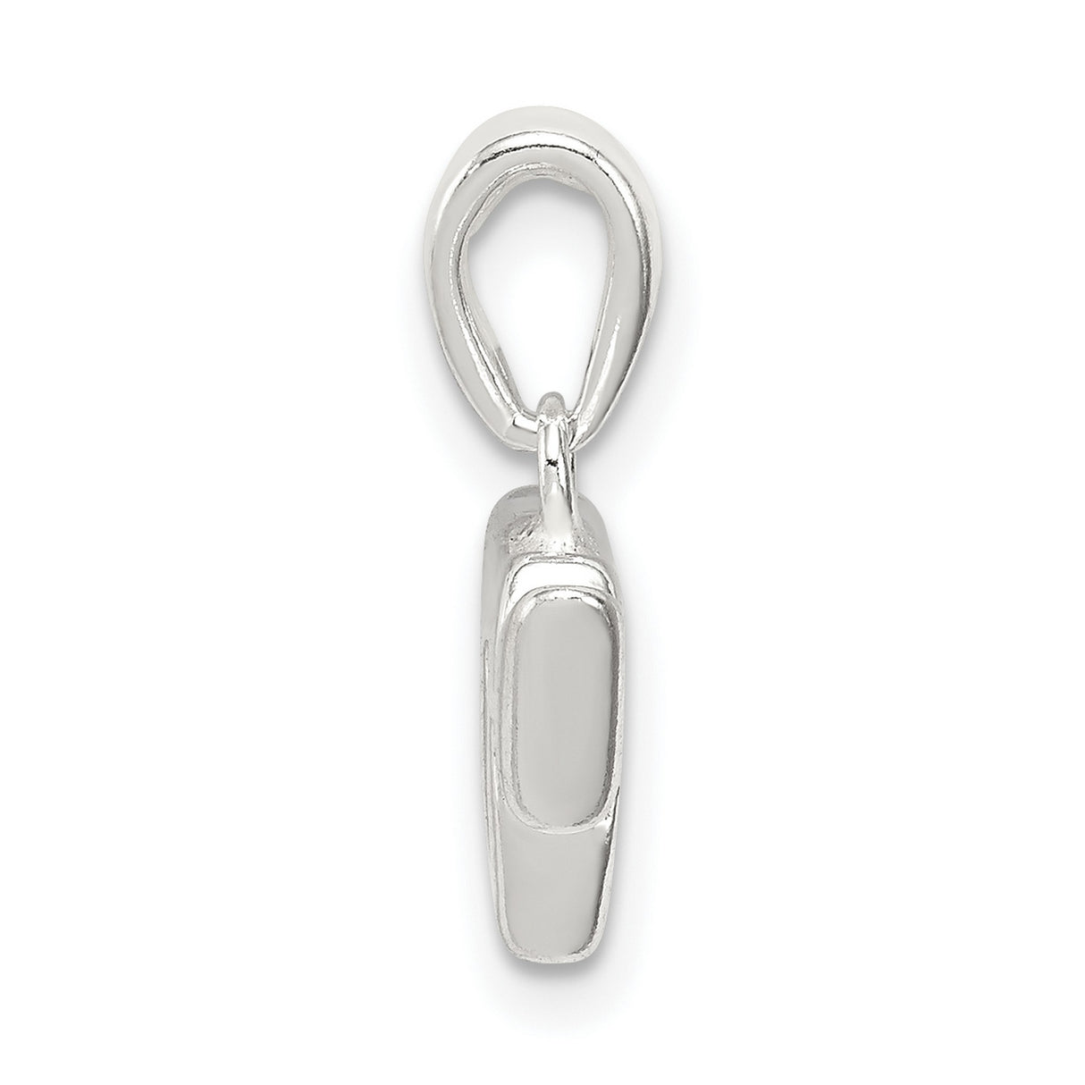 Solid 3-D Chai Long Life Charm Pendant in Real 925 Sterling Silver