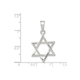 Sterling Silver Star of David Pendant, Unisex Jewish Symbol Charm Jewelry
