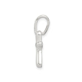 Sterling Silver Cross Pendant with Rounded Edges, Modern Minimalist Style, Unisex Design