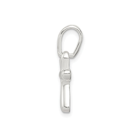 Sterling Silver Cross Pendant with Rounded Edges, Modern Minimalist Style, Unisex Design