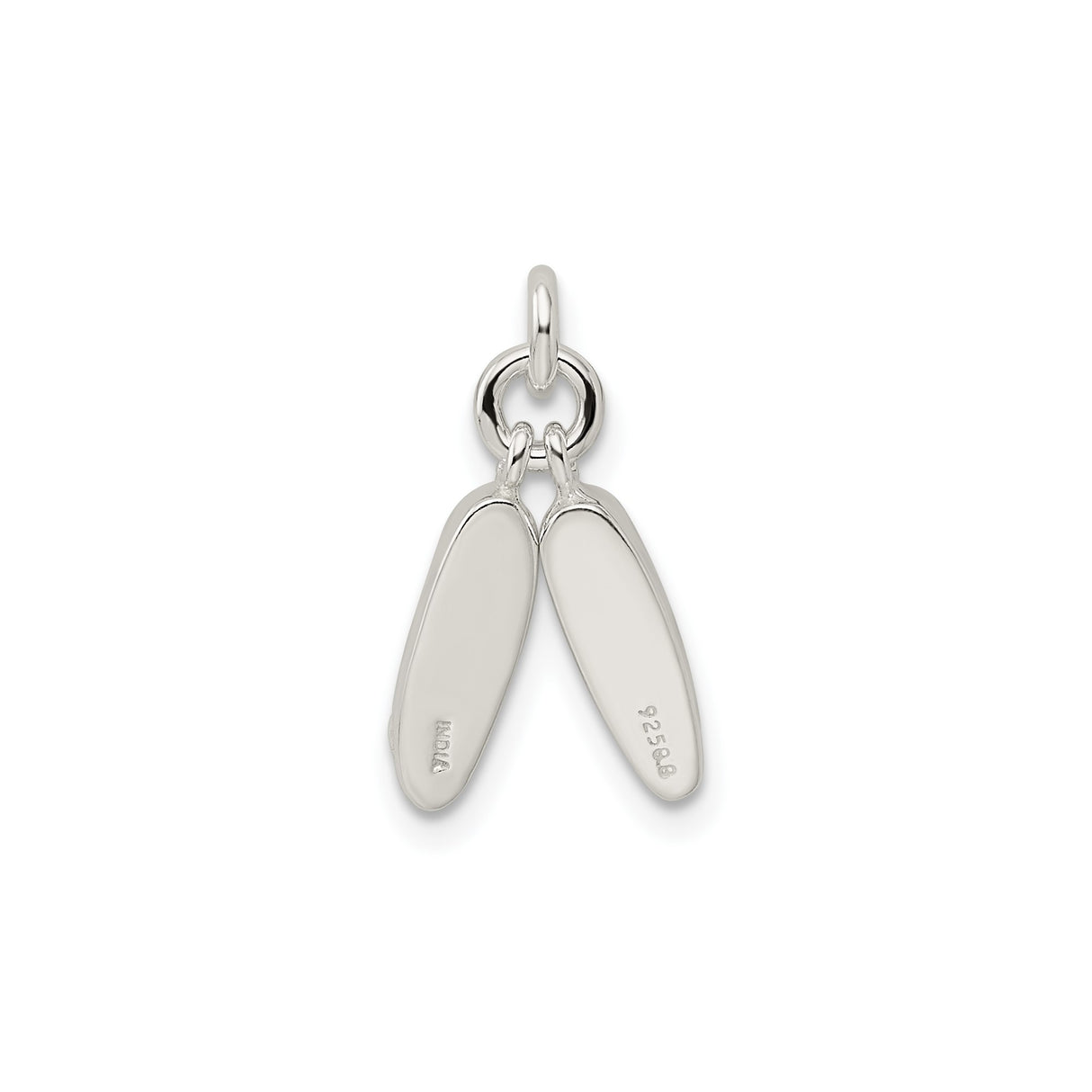 Sterling Silver Ballet Slippers Charm Pendant, Miniature Pointe Shoes for Dancers and Ballet Lovers