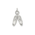 Sterling Silver Ballet Slippers Charm Pendant, Miniature Pointe Shoes for Dancers and Ballet Lovers