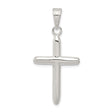 Sterling Silver Cross Pendant with Clean Modern Design, Minimalist Religious Jewelry for Men and Women