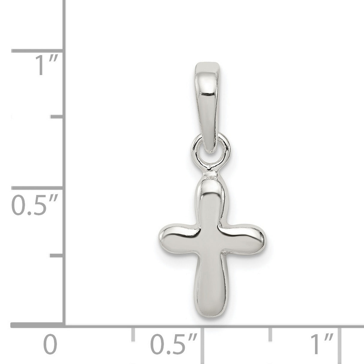 Cross Charm Pendant in Real 925 Sterling Silver