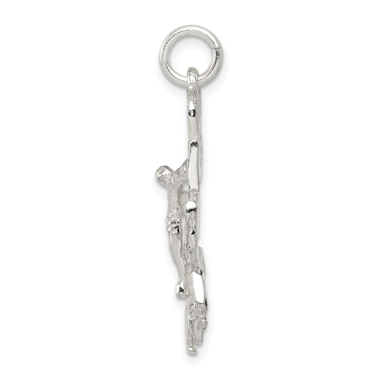 Sterling Silver Crucifix Cross Pendant with Eastern Orthodox Design for Unisex