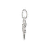 Sterling Silver Ballerina Pendant with Ballet Silhouette, Dance Charm for Women and Girls