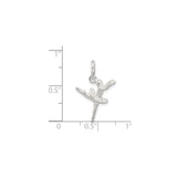 Sterling Silver Ballerina Pendant with Ballet Silhouette, Dance Charm for Women and Girls