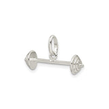 Sterling Silver Barbell Pendant, Dumbbell Charm Symbolizing Strength and Dedication, Unisex Fitness Jewelry