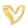Heart Slide Charm Pendant in Real 925 Sterling SIlver
