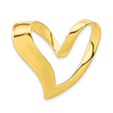 Heart Slide Charm Pendant in Real 925 Sterling SIlver